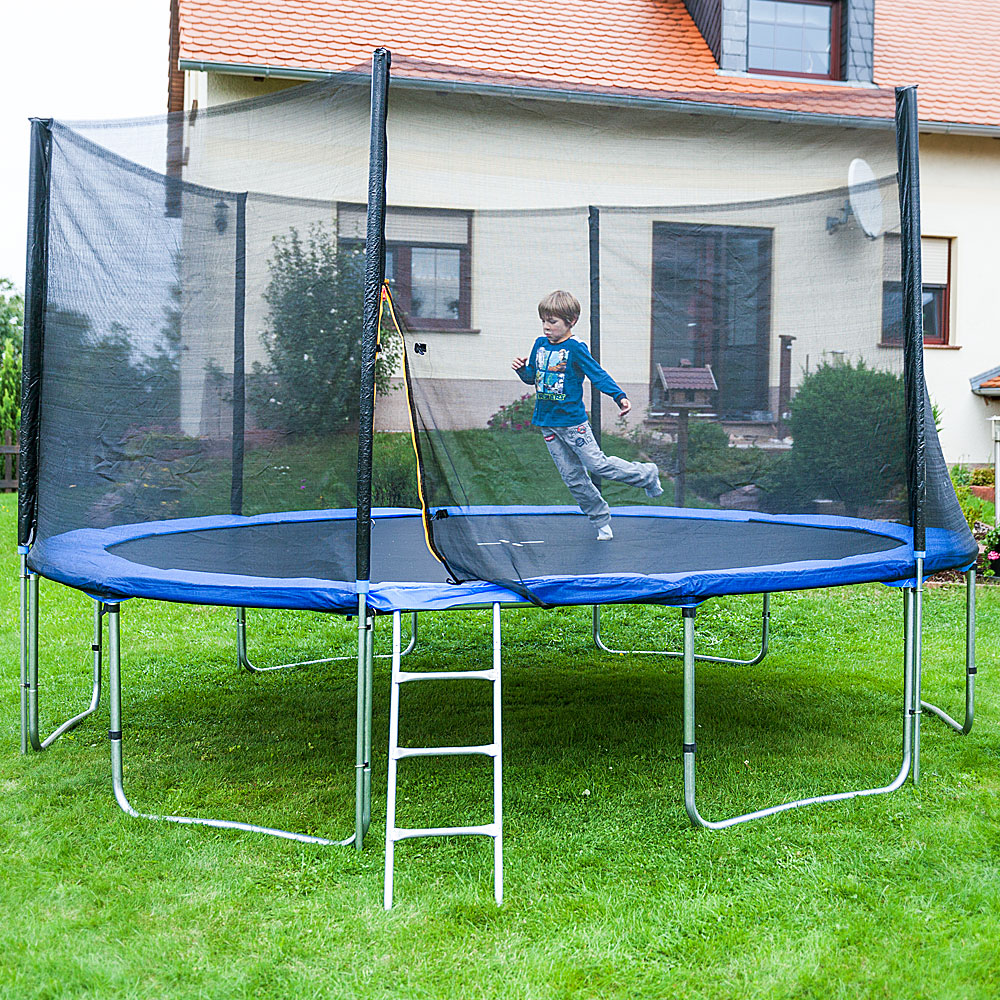 430 cm Outdoor Trampolin Gartentrampolin Fitness 4,30m Komplettset für