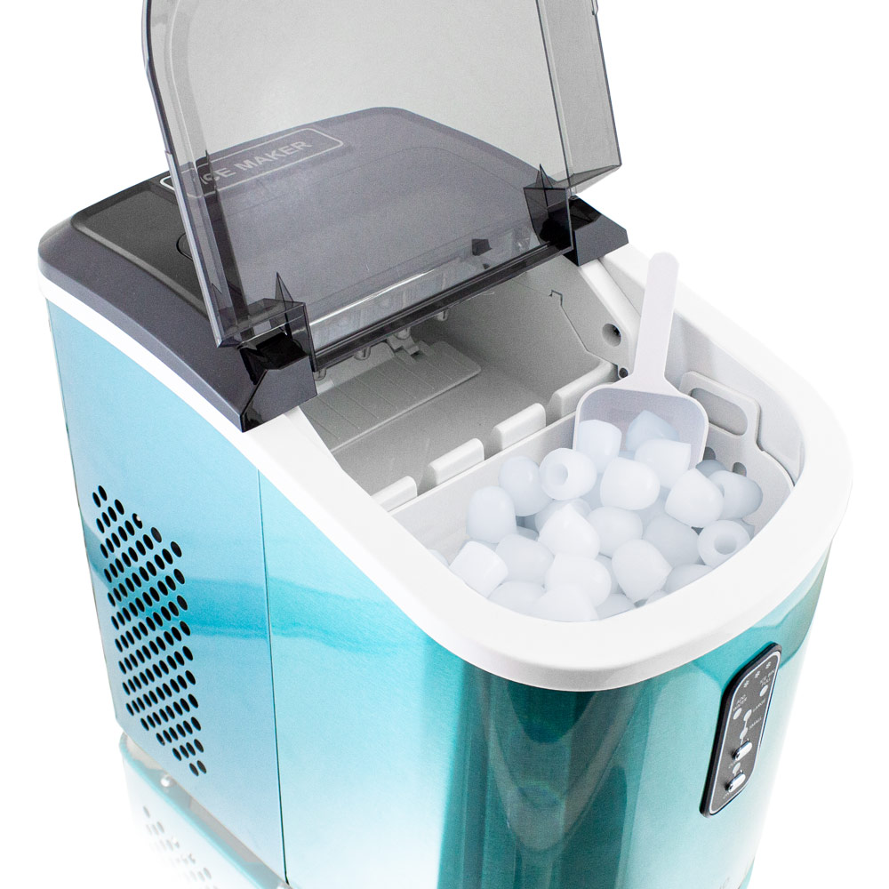 Eiswürfelmaschine Icemaker Ice Cube Eiswürfelbereiter Edelstahl Blau | eBay