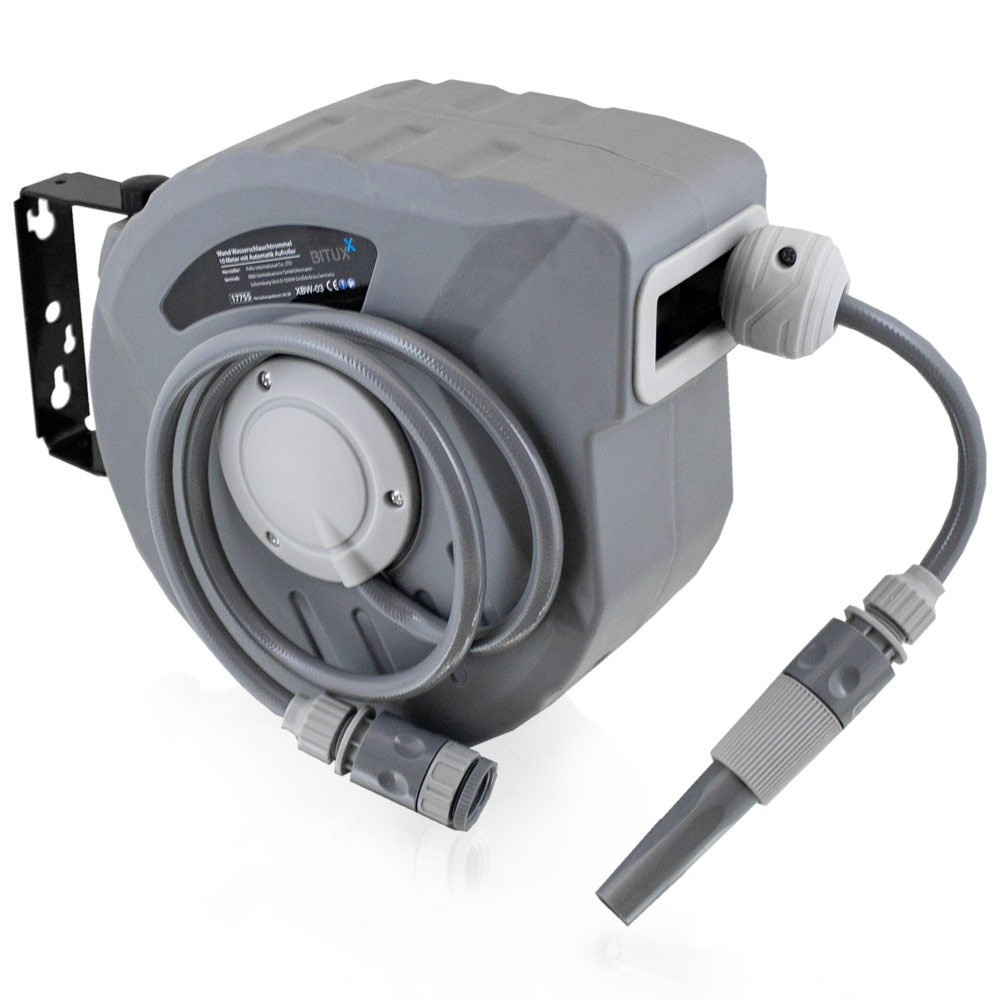 OFFSCH Schlauchtrommel Für Bis Zu 20m Gartenschlauch - Kompakt Mit Edelstahlgriff