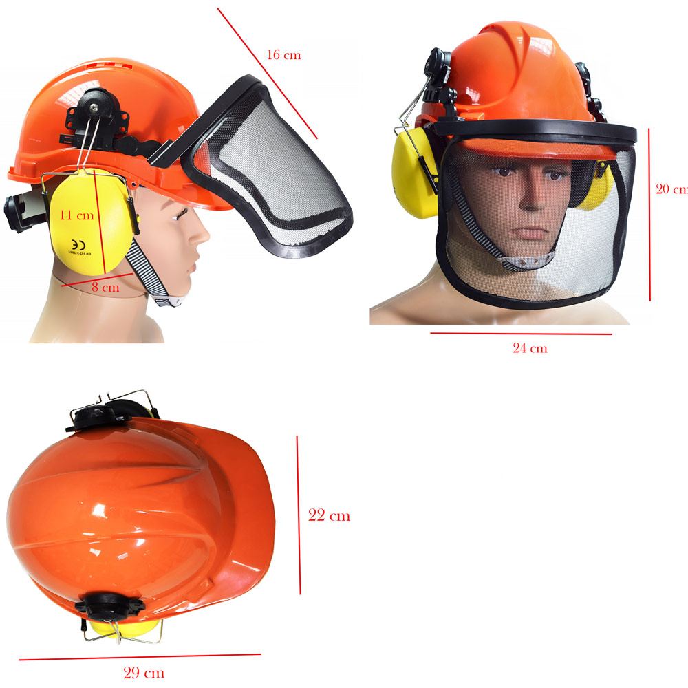 Casco De Seguridad Green Devil Con Visera Y Orejeras - ABS, Ventilado, Ajustable Y Homologado EN 397