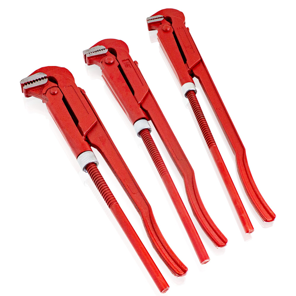 POKM Rohrzange 1 Zoll - Eckrohrzange Aus Stahl Für Heimwerker & Profis