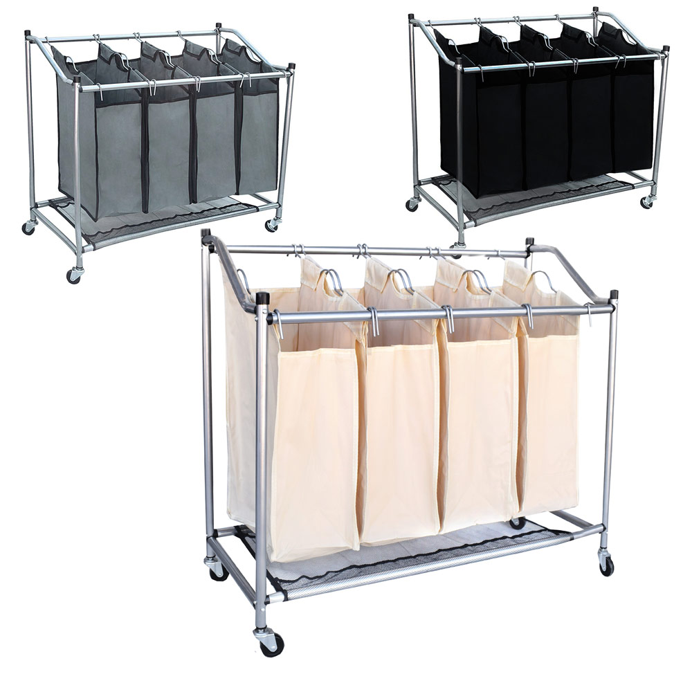 BITUXX Wäschewagen Wäschesortierer Wäschebox Wäschesammler Wäschekorb