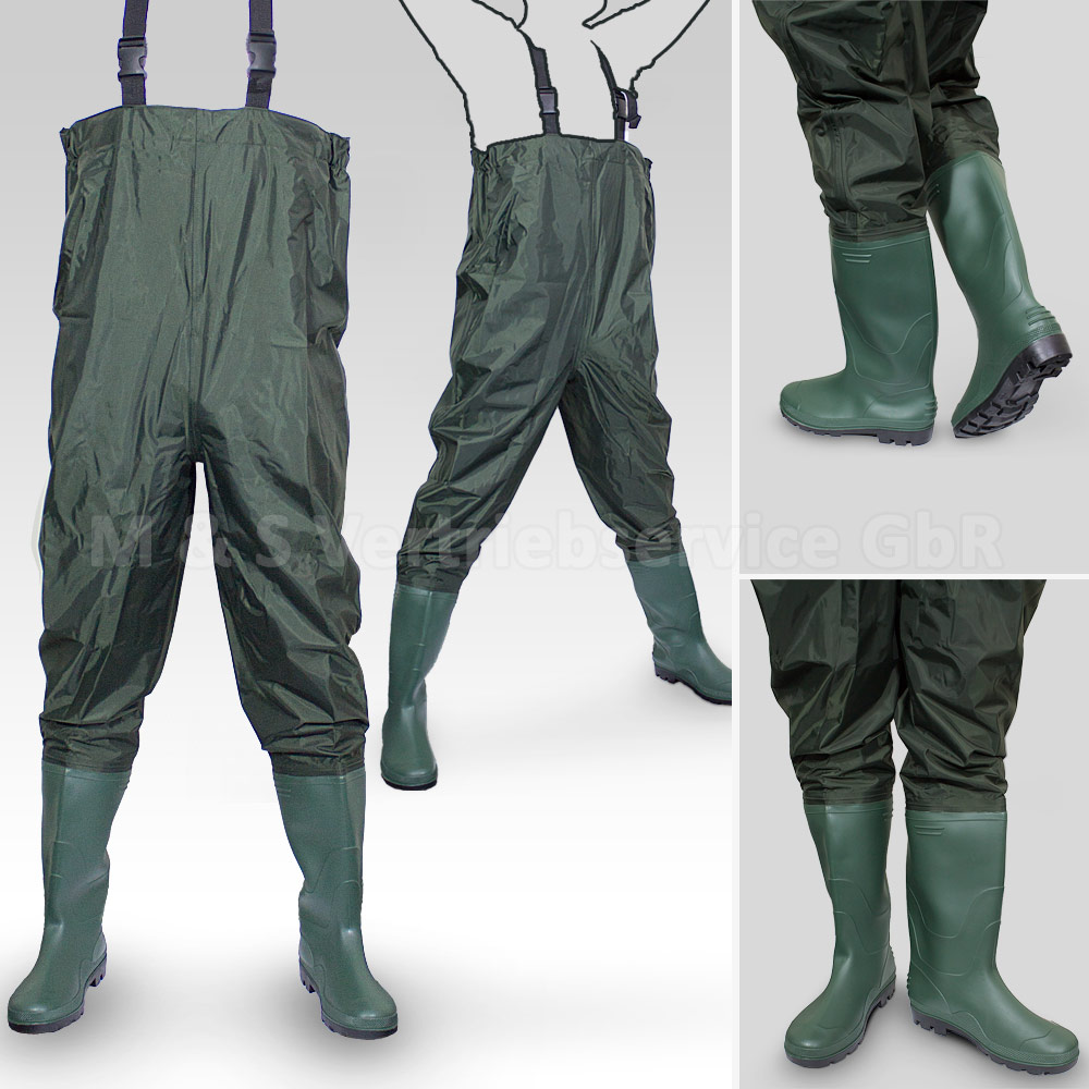 Medas Wathose Anglerstiefel Grün - Wasserdichte Hüftstiefel Für Angler & Fischer